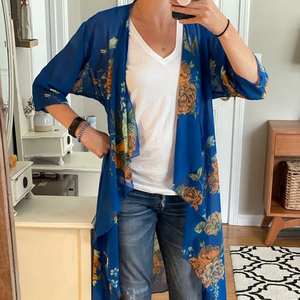 Royal blue lularoe Shirley kimono